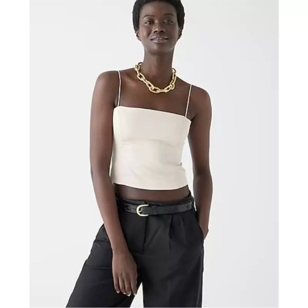NWT J.Crew Stretch Satin Bustier Top